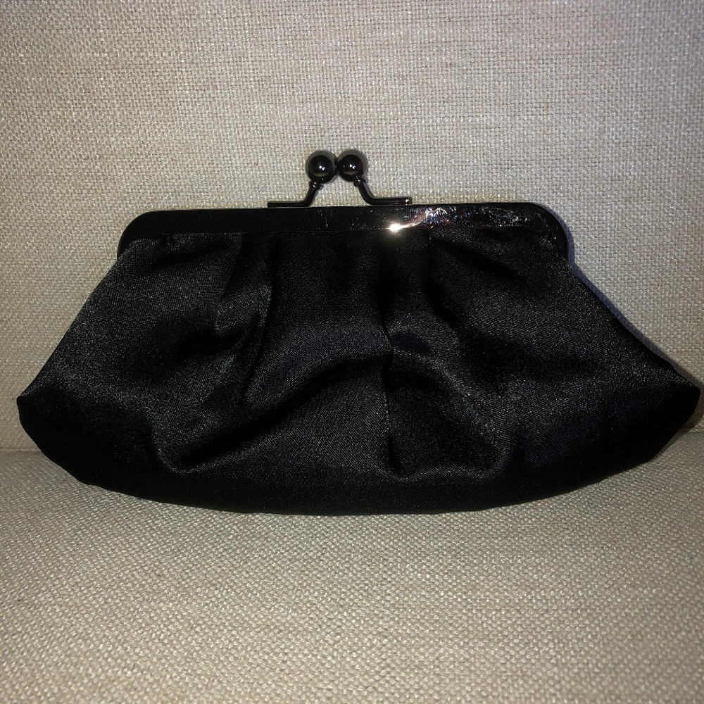 Black Satin Evening Bag